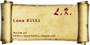 Lexa Kitti névjegykártya